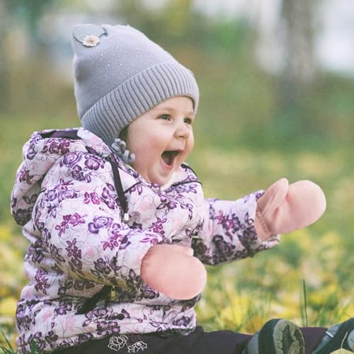 Image of Toddler Warm Mittens Baby Boys Winter Gloves 2 Pairs Winter Sherpa Fleece Lined Mittens for Girls