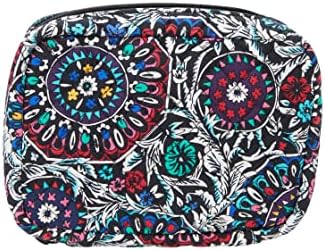 Vera Bradley Women's Cotton Zip-around Jewelry Organizer Case, Stained Glass Medallion - Recycled Cotton, One Size