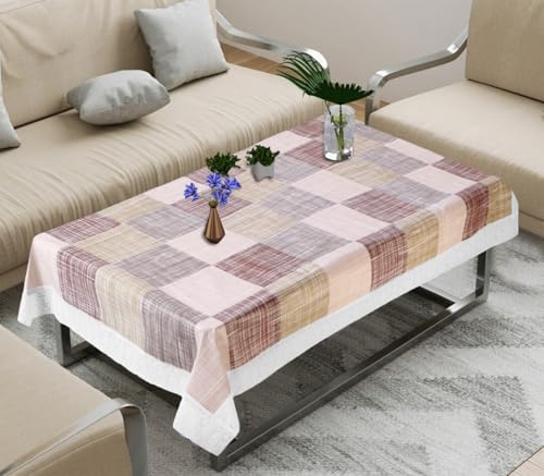 Image of Dakshya Industries PVC Waterproof Center Table Cover 40 x 60 Inch | Rectangle Coffee Table Cover | Spill Proof Oil Resistant Dustproof Heat Resistant Wipe Clean