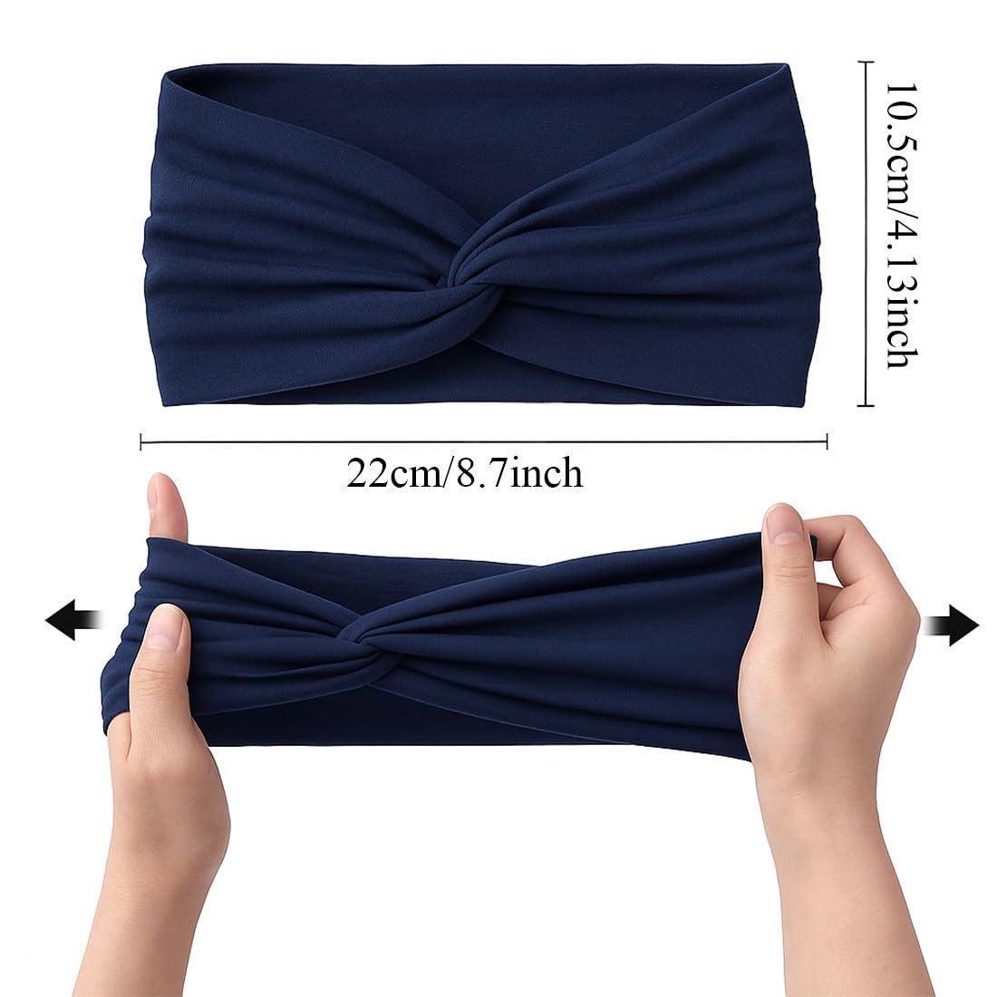 4Pcs Fascia Capelli Donna Cerchietto Capelli Donna,Bandana Donna,Cerchietto Skincare Donna,7'' Fasce Capelli Large Elastico Boho Turbante Per Yoga,Fitness,Larga Sport Headband Accessorio Capelli