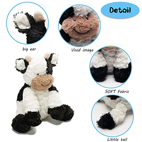 Hooyiiok Cow Stuffed Animals Cute Adorable Soft Plush Cow Toy Great Birthday Gift For Kids 9 Inches #TOP3