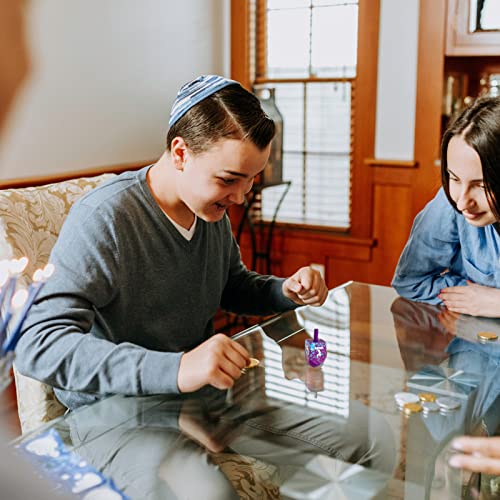 Rite-Lite-Splash-Wooden-Colorful-Dreidel-Set-of-3-Chanukah-Painted-Wooden-Dreidels-Hanukkah-Party-Games-Gifts-Jewish-Games-Bulk-Multicolor-Draydel-Pack-with-Hebrew-Lettering-Hours-of-Fun