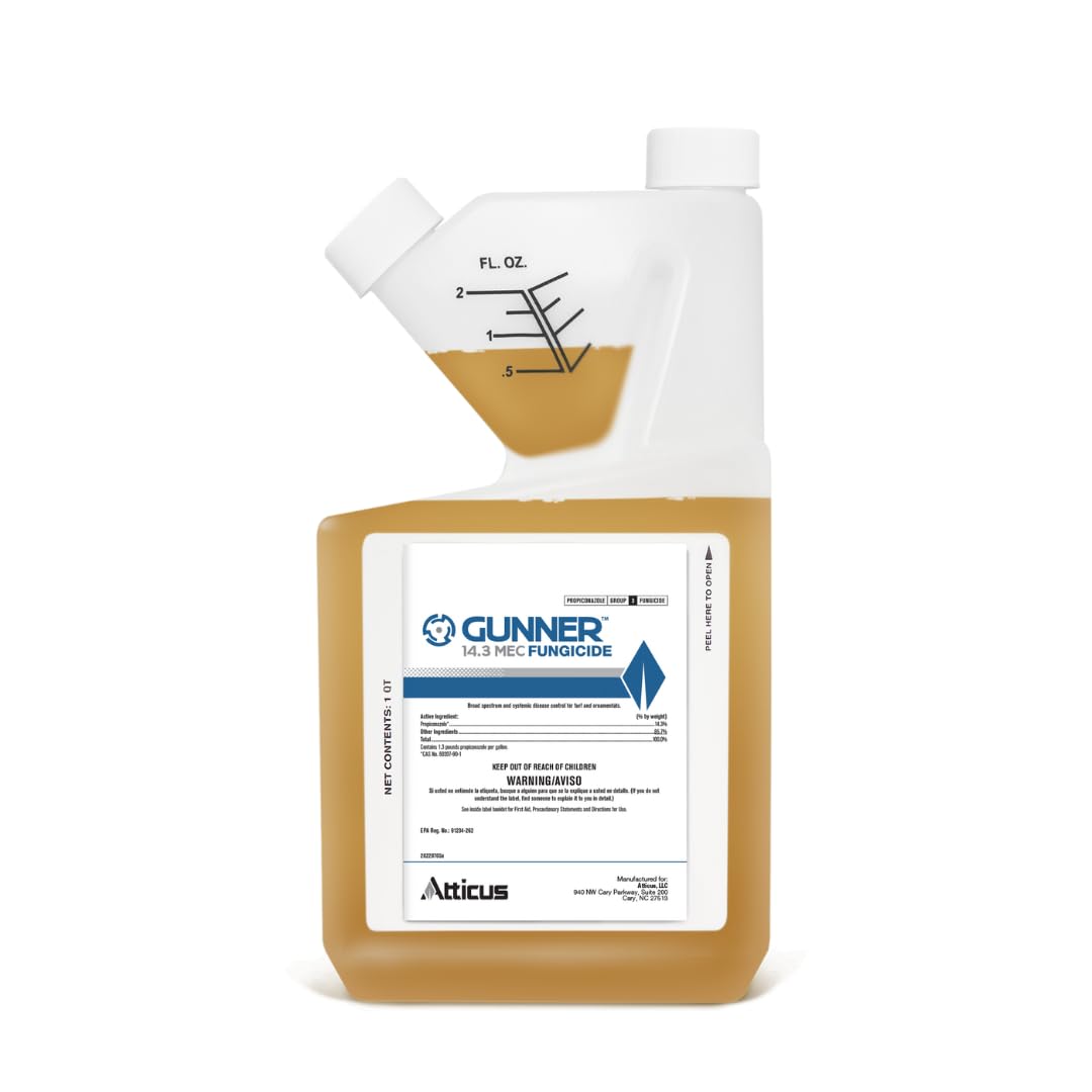 Atticus Gunner 14.3 MEC Propiconazole Fungicide (32 OZ) Controls Brown Patch, Dollar Spot, Blights, Powdery Mildew, and Rusts