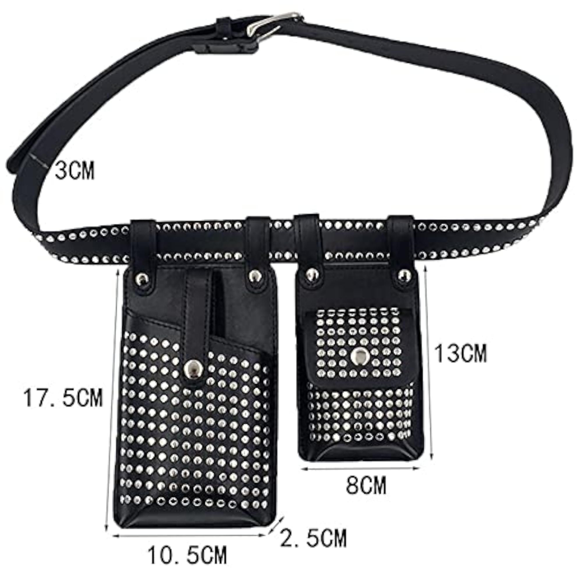 Small Vintage Retro Travel Drop Belt Bag, Adjustable