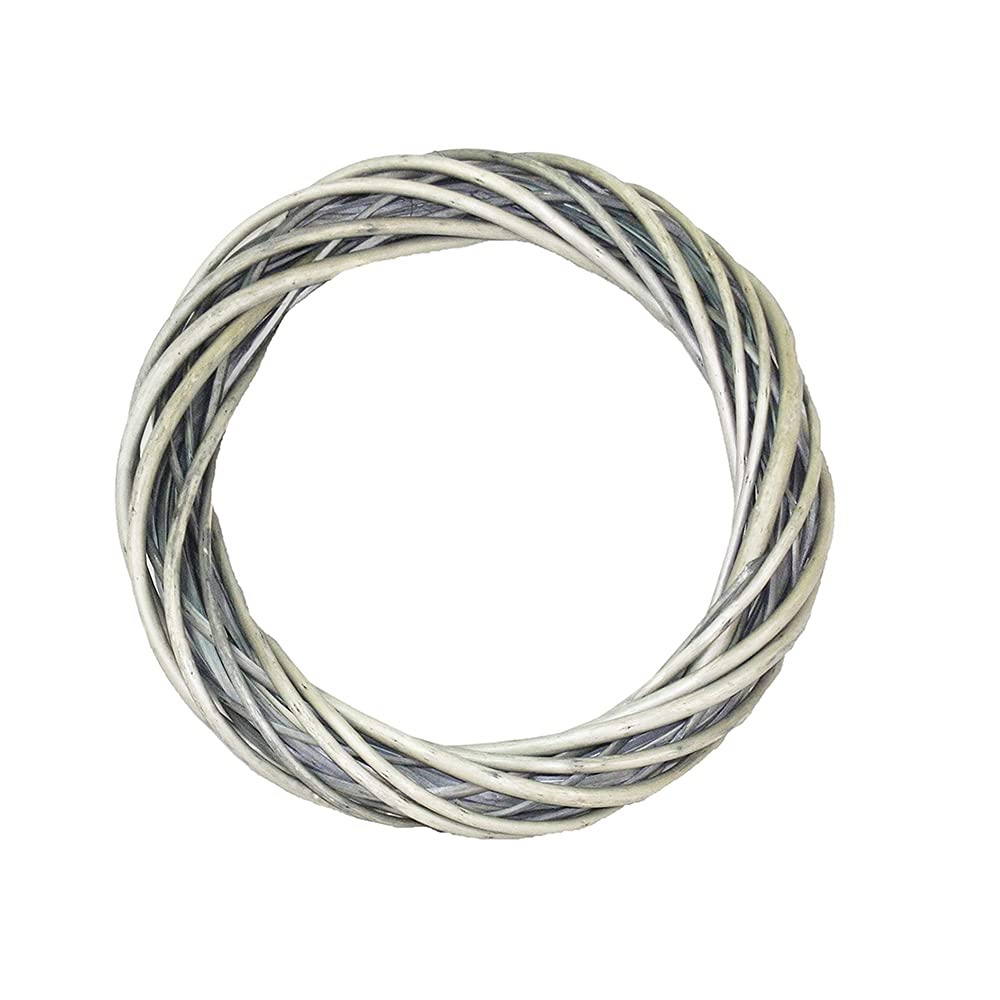 Floristrywarehouse Grey Round Wreath Base Woven Natural Willow 40Cm/16 Inch Diameter