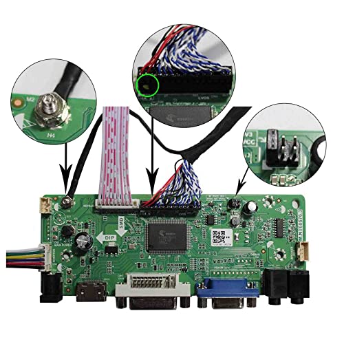 Image of VSDISPLAY LCD Board for M167XGBN30-01A with 12V DC 2A Adapter