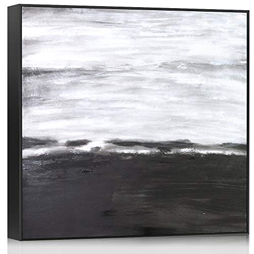Lamplig Abstract Black and White Canvas Wall Art for Bedroom 100% Hand Painted Oil Paintings Large Framed Prints Minimalism Pictures Artwork Living Dining Room Office Hallway Home Decor 32x32 Inch Lamplig Abstract Black and White Canvas Wall Art for Bedroom 100% Hand Painted Oil Paintings Large Framed Prints Minimalism Pictures Artwork Living Dining Room Office Hallway Home Decor 32x32 Inch