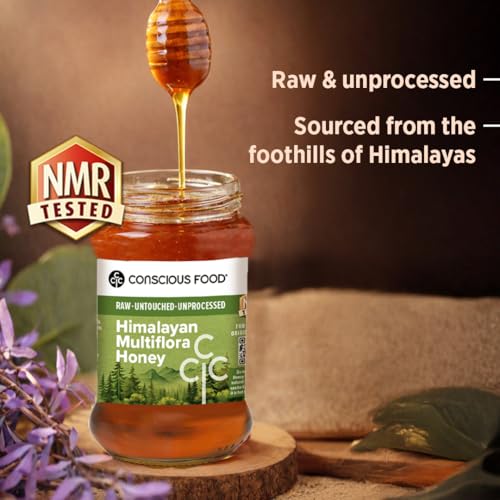 Image of Conscious Food Himalayan Multi Flora Honey | 200g | NMR Tested Honey | Certified by German Lab | Raw, Unheated and Unpasteurized