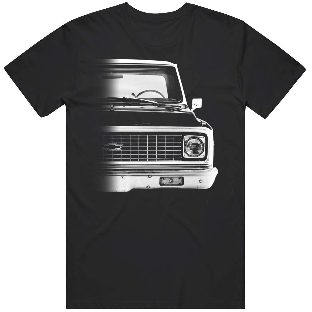 PurpleMonkeyTees1972 Chevy C10 Pickup Truck Front Half Grill View T Shirt