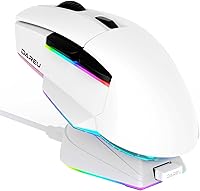 Vista 1 de DAREU Ratón inalámbrico para juegos A955 con base de carga RGB Ratón trimodo 2.4GUSB-CBT Ratón hasta 12K DPI Sensor óptico -Botones KBS II