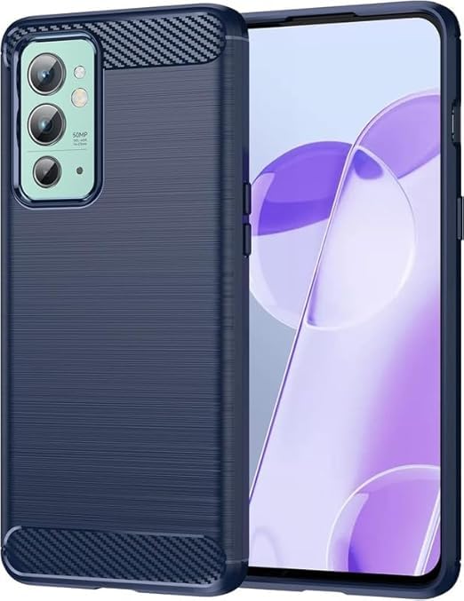 Image of Hybrid Carbon Fiber Back Case for OnePlus 9RT (Blue)