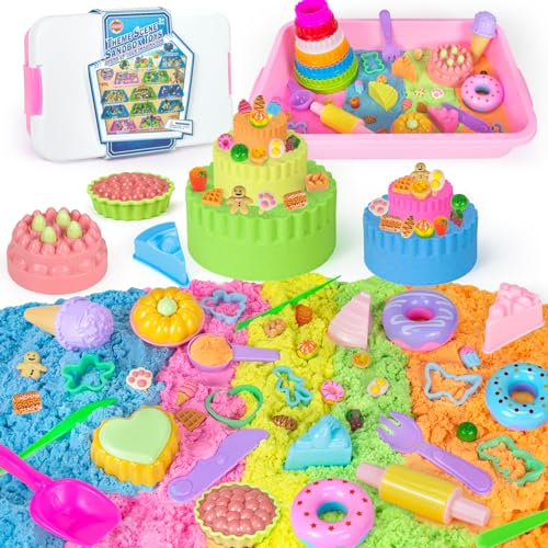 Haphiz Magica Playa Arena para Niños 3 4 5 6 7 8 años Niños Niñas Juegos Arena Mágica Maleta - Cinco Colores