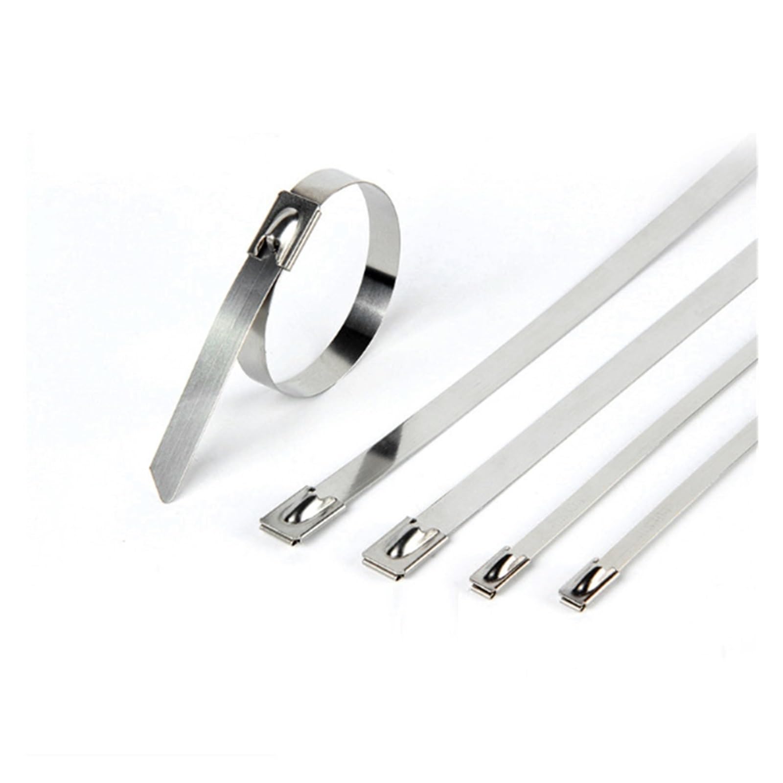 Metalowe opaski zaciskowe Opaski zaciskowe ze stali nierdzewnej S304, samozaciskowe, 4,6 mm, 50 szt., długość 150-1000 mm(4.6x1000mm)