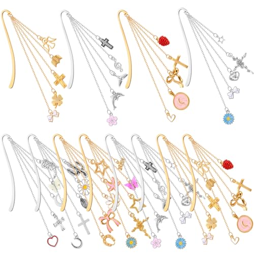 Gueevin Metal Cross Bookmark Set