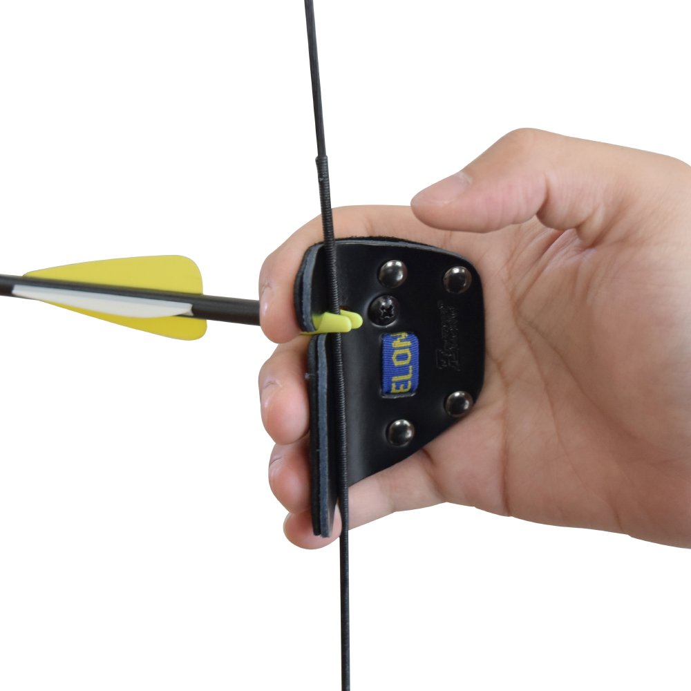 Archery Finger Tab Shooting Tabs Finger Saver Protect Guard Cow Leather for Recurve Bow Right Handed