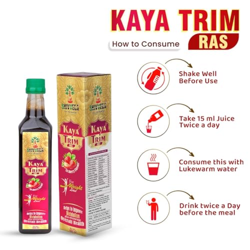 Image of Shivveda Kaya Trim Ras - Herbal Formula with Traditional Ingredients, No Apple Cider Vinegar, 500ml (Pack of 2)