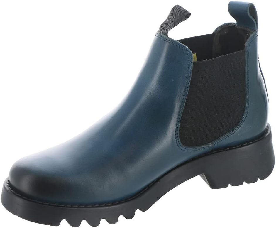 Fly London Women's Chelsea Boot, Royal Blue Black Sole, 8.5