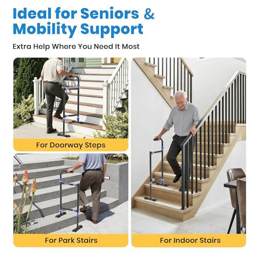 Stair Assist Cane for Seniors - Adjustable, Anti-Slip, 20% Off