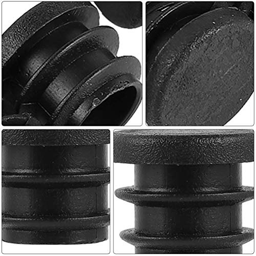 ULTECHNOVO 100Pcs Plugue Plástico Redondo de 20 Mm Tubo Tubo Tampa Final Cadeira Desliza Protetor pa