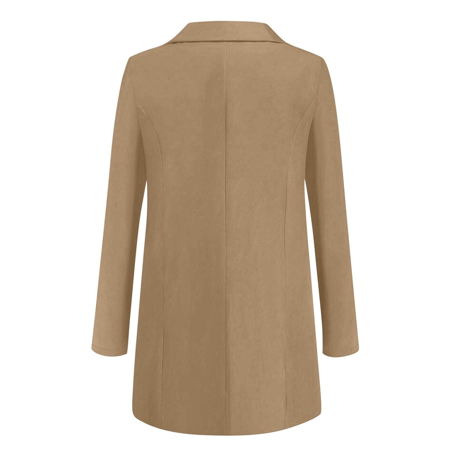 Blazer da donna a maniche lunghe con lapel e bottoni, elegante giacca con apertura frontale e tasche, blazer da lavoro, slim fit, per ufficio ed occasioni eleganti