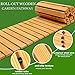 LINSHRY 10FT Wooden Garden Pathway, Outdoor Roll Out Decorative Garden Walkway, Weather-Resistant Non-Slip Hardwood Walkway Pavers for Garden, Backyard, Beach, Wedding Party Pathways