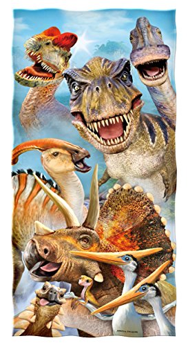Dawhud Direct Selfie Super Soft Plush Cotton Beach Bath Pool Towel (Dinosaurs)