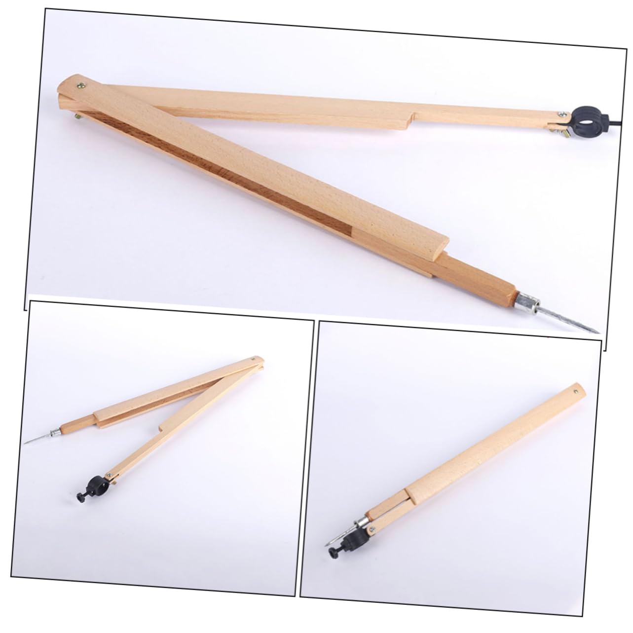 NUOBESTY 5 Piezas De Brújula De Madera Herramienta De Enseñanza De Matemáticas Brújula De Enseñanza De Matemáticas Herramienta De Enseñanza Para Profesores Brújula De Pizarra Para