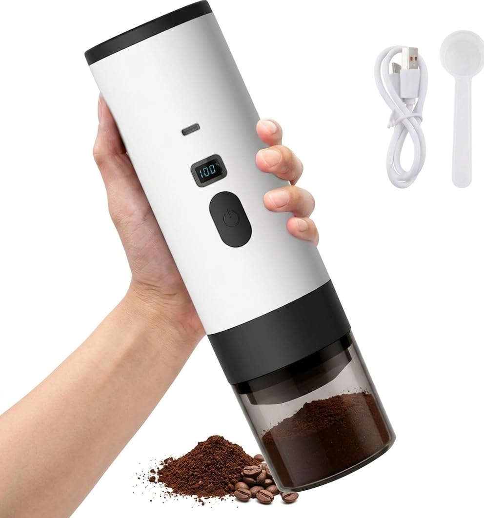 Machine à expresso portable 15 bars électrique 3 en 1 avec batterie rechargeable USB-C