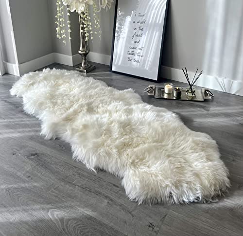 Woolies - Alfombra Grande De Piel De Oveja Cordero 100 Natural Pelo Largo, Antideslizante, Esponjosa, Suave, Ideal Para Salón, Comedor, Chimenea O Dormitorio 180x60cm Woolies - Alfombra Grande De Piel De Oveja Cordero 100 Natural Pelo Largo, Antideslizante, Esponjosa, Suave, Ideal Para Salón, Comedor, Chimenea O Dormitorio 180x60cm