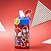 Zak Designs Marvel Spider-Man 18/8 Single Wall Stainless Steel Kids Water Bottle, Flip Straw Locking Spout Cover, Durable Cup for Sports or Travel (15.5oz, Non-BPA, Spidey and His Amazing Friends)
