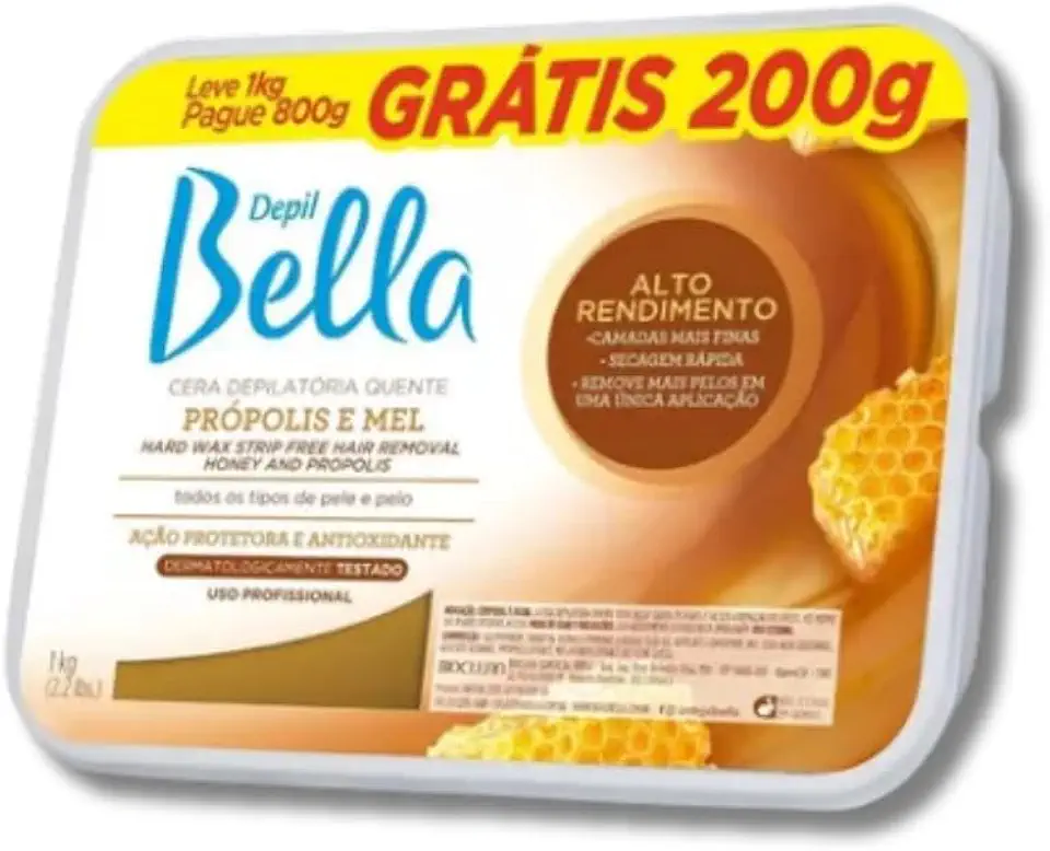 Depil Bella Cera Depilatória Quente Própolis 800g Grátis200g