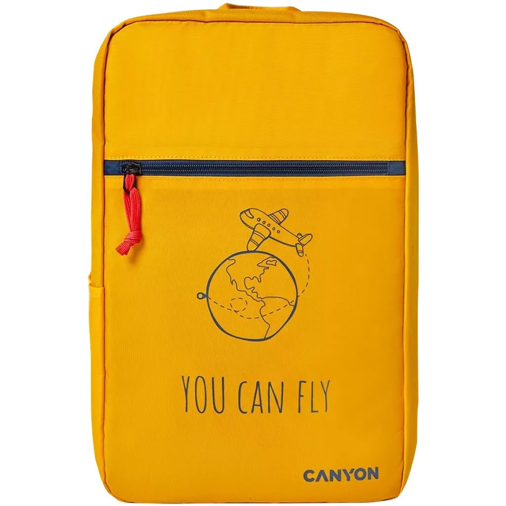 Canyon CSZ-03 Polyester Laptop Backpack for 15.6-Inch Laptop, Yellow