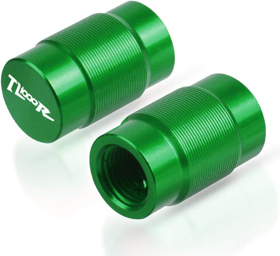 LYYMX 4 Pieces Bouchons de Valve de Pneu de Voiture pour Suzuki TL1000R TL 1000R, Bouchon de Valve de Voiture Capuchon de Valve Accessoire de Pneu,D Green