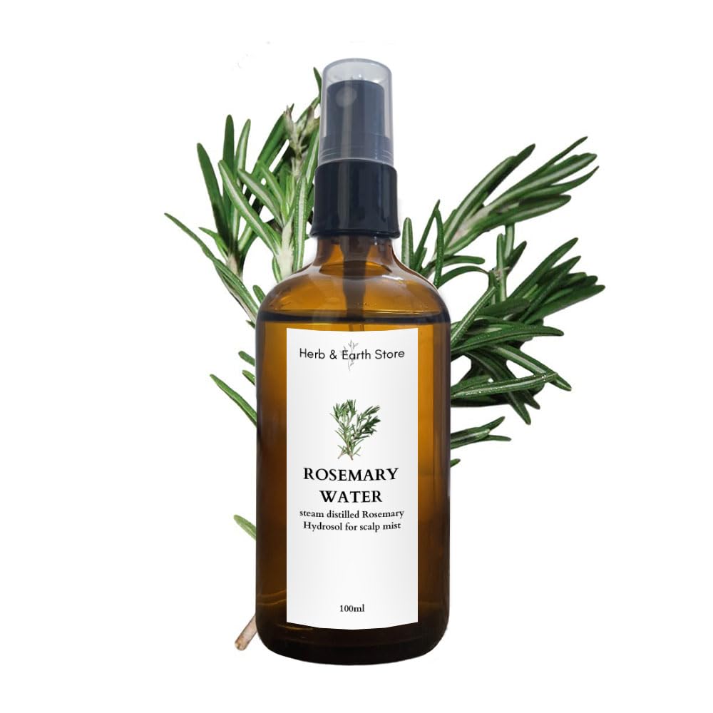 Herb and Earth Store Rosemary Water Spray for Hair Growth | Steam Distilled Pure Rosemary Water| Scalp Mist made with fresh Rosemary Leaves, 100ml-image-34