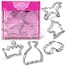 Fairytale Princess Cookie Cutters - 5 Piece Boxed Set - Crown, Dress, Rainbow, Unicorn, Unicorn Head - Ann Clark - US Tin Plated Steel