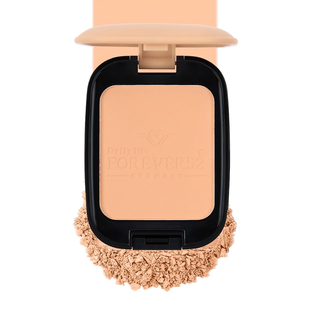 Daily Life Dual Wet and Dry Compact + Makeup Setting Powder (Sand - 005,12g)|Matte Finish|Lightweight|Long Lasting|Enriched With Vitamin E|Vegan, Beige