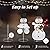 4 Feet Lighted Snowman With 100 LED Lights - Christmas Holiday Decorations for Outdoor Lawn Yard - Light Up Snowman With Top Hat, Scarf for Xmas Decor