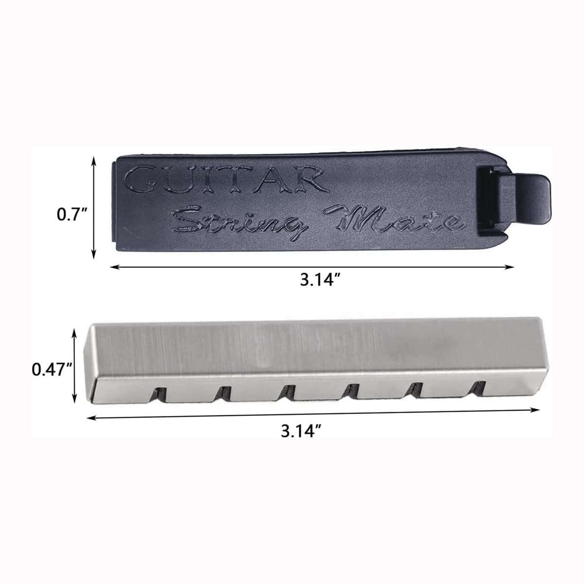 Agmoctz Guitar String Noise Reducer Kit for Folk Acoustic Classical Guitars Practice, Black&silver - Image 2