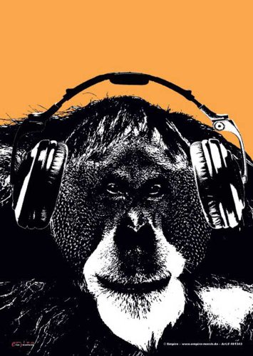 Preisvergleich Produktbild Orang Utan Headphones - Mikrofasertuch zum sanften Reinigen empfindlicher Oberflächen - für iPhone Displays, Brillen - Grösse 15x21 cm