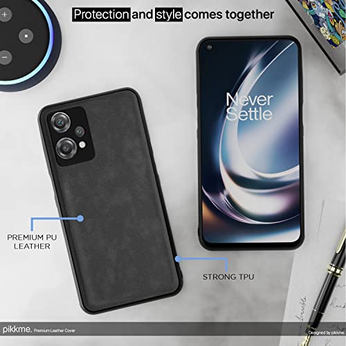 Image of Pikkme Oneplus Nord Ce 2 Lite 5G Back Cover | Flexible Pu Leather | Full Camera Protection | Raised Edges | Super Soft-Touch | Bumper Case for Oneplus Nord Ce 2 Lite 5G (Grey)