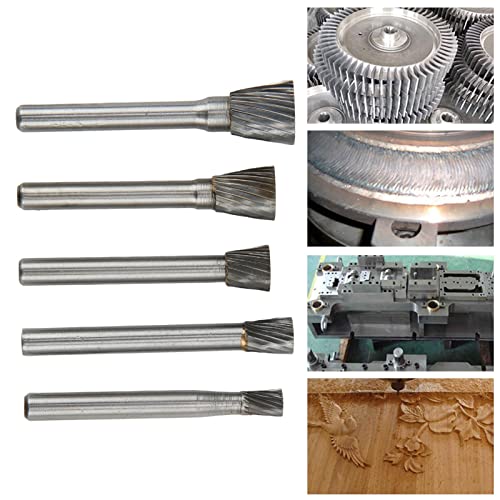 Set de 5 fresas carburo con vástago de 6 mm miniatura 7