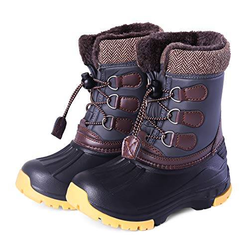 Nova Mountain Boys Girls Little Kids Winter Snow Boots,NF NFWBNN01 Grey 44