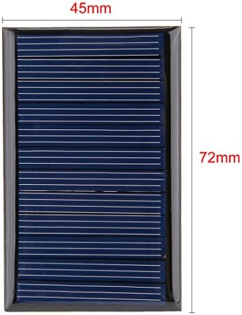 uxcell 5Pcs 6V 60mA Poly Mini Solar Cell Panel Module DIY for Light Toys Charger 72mm x 45mm - 2