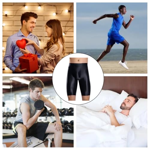 Leggings deportivos de cintura alta para hombres calzones elásticos sin costuras 6