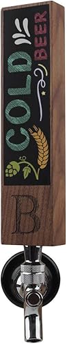 Mango de grifo de cerveza con pizarra B monograma para Kegeradores de cerveza casera, bar en casa, manijas de grifo Kegerator, regalo para él,