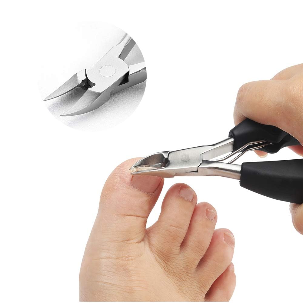 Kriq Nail Clippers Toenail Clippers for Thick Nails for Seniors with Curve Diagonal Blade for Ingrown Nails Effortlessly Toe Nail Clippers Heavy Duty Stainless Steel Physician Easy Grip for Older Hand-image-43