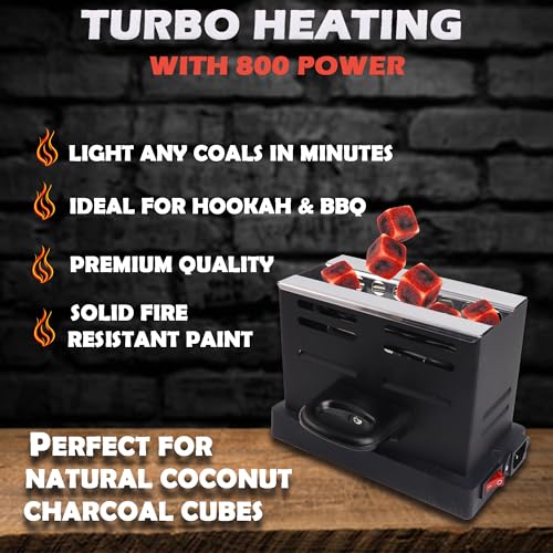 Brûleur à charbon électrique 800W multifonction pour cubes de chicha - 6