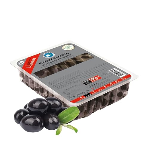 Miniatura 5 de Aceitunas negras turcas - Marmarabirlik Extra Siyah Zeytin 500 g/17.6 oz, 321-350/kg Paquete de 2