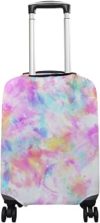 Capa de bagagem Tie Dye colorida serve para malas de 45,7 a 81,2 cm elastano protetor de bagagem de viagem, Multi, Medium Cover(Fits 22-24 inch luggage)
