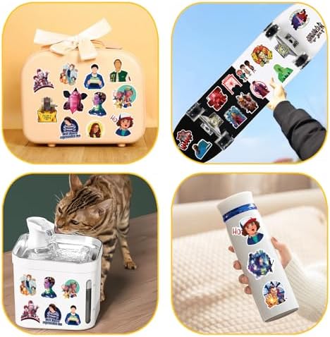 Stranger Season 5 Things Stickers 100Pcs- Things 5 Movie Theme Stickers Decals - Waterproof Vinyl Easy Stick & Removeable for Fans Lover Scarpbook Window Tumblers Water Bottles Teens — view 3